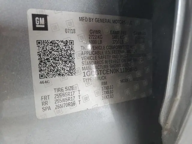 2019 CHEVROLET COLORADO LT  