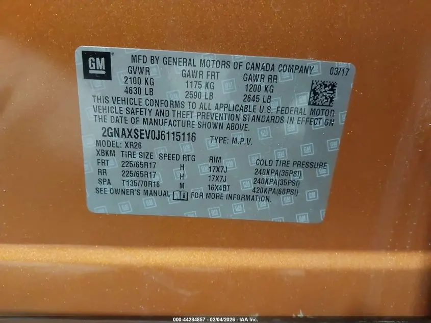 2018 CHEVROLET EQUINOX LT