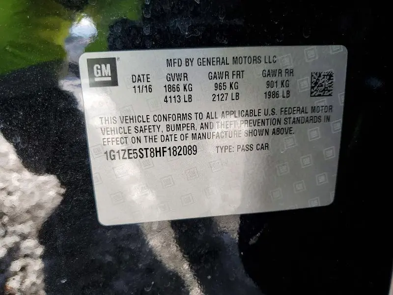 2017 CHEVROLET MALIBU LT  