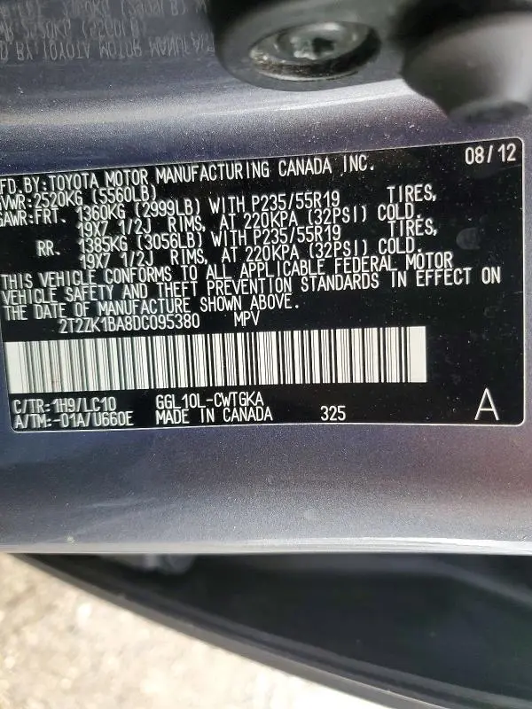 2013 LEXUS RX 350  
