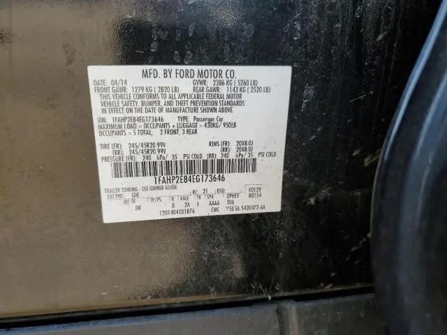 2014 FORD TAURUS SEL