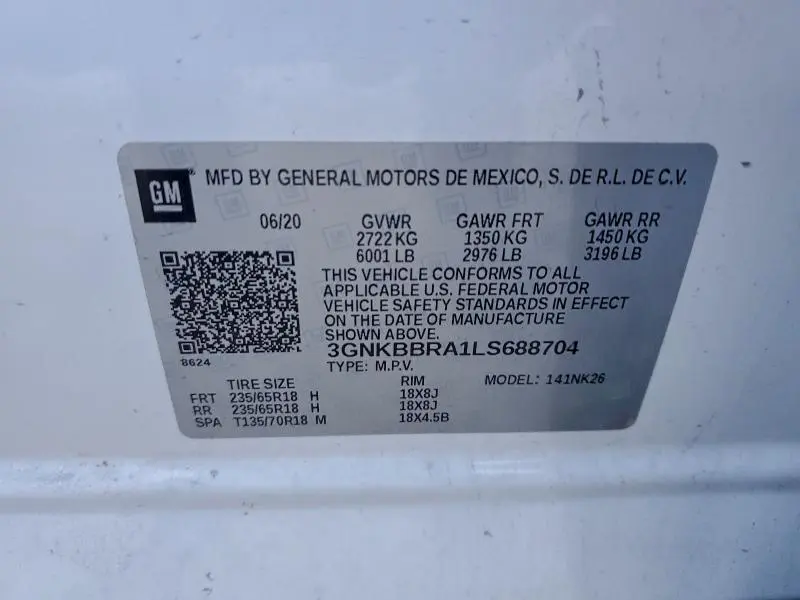 2020 CHEVROLET BLAZER 1LT  