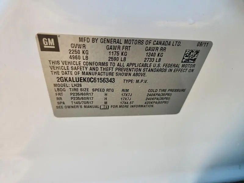 2012 GMC TERRAIN SLT  
