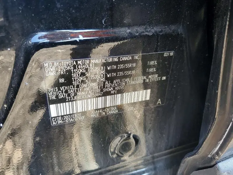 2018 TOYOTA RAV4 SE  