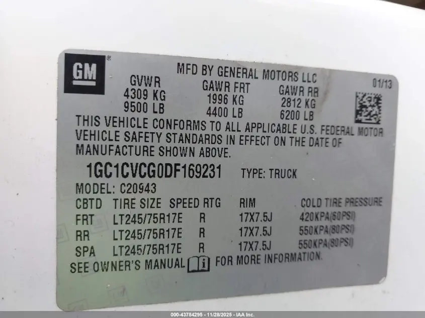 2013 CHEVROLET SILVERADO 2500HD WORK TRUCK