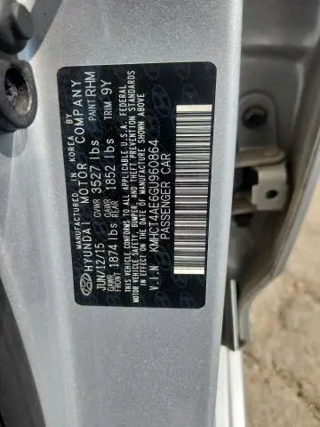 2016 HYUNDAI ACCENT SE  