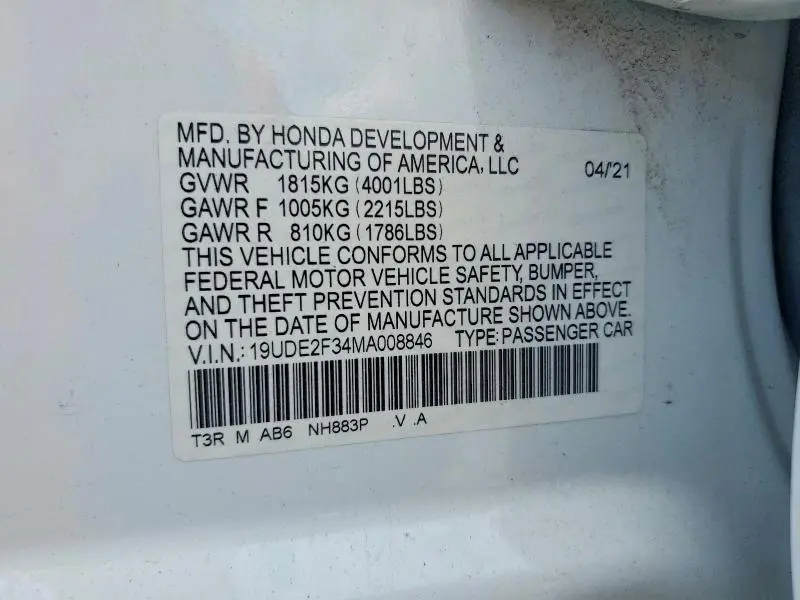 2021 ACURA ILX   