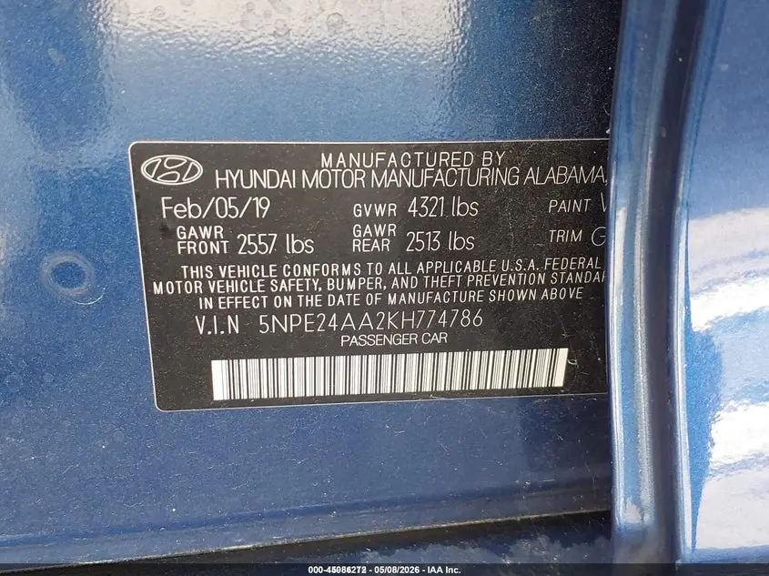 2019 HYUNDAI SONATA ECO