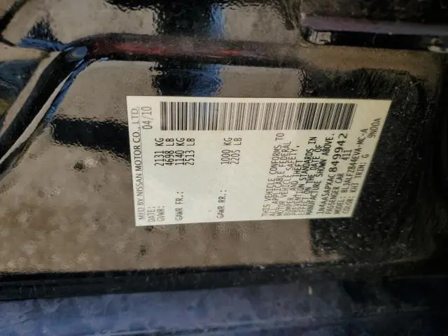 2010 NISSAN MAXIMA S  