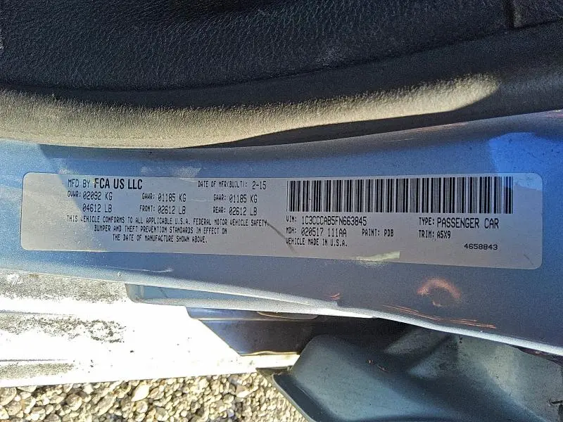 2015 CHRYSLER 200 LIMITED  