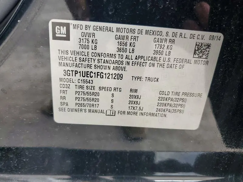 2015 GMC SIERRA C1500 SLE  