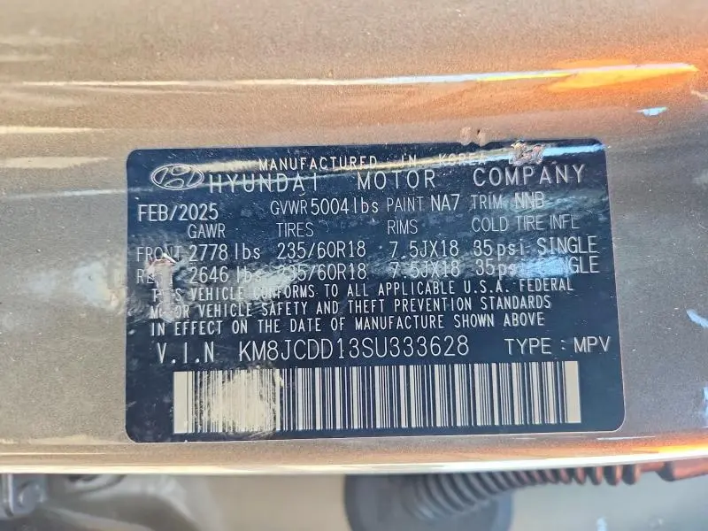 2025 HYUNDAI TUCSON SEL CONVENIENCE  