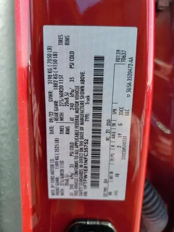 2022 FORD F150 SUPERCREW  