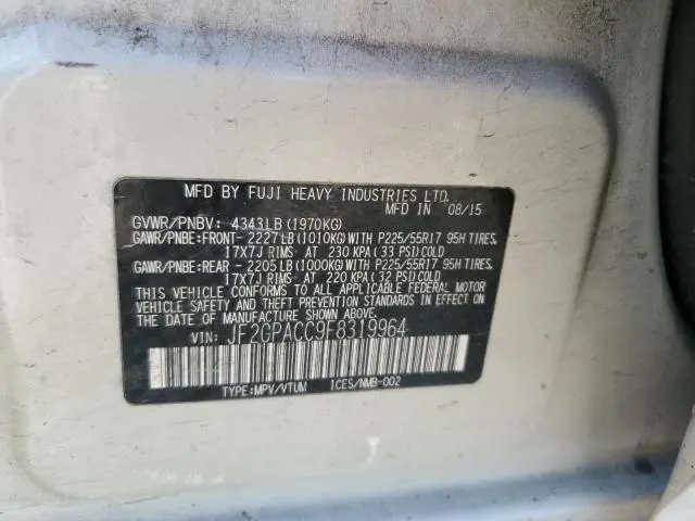 2015 SUBARU XV CROSSTREK 2.0 PREMIUM  