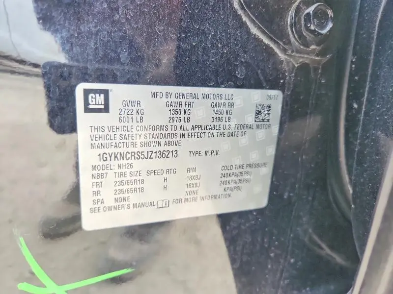 2018 CADILLAC XT5 LUXURY  