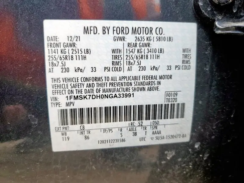 2022 FORD EXPLORER XLT  