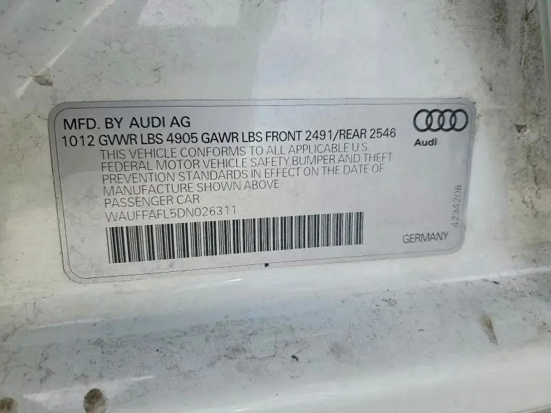 2013 AUDI A4 PREMIUM PLUS  