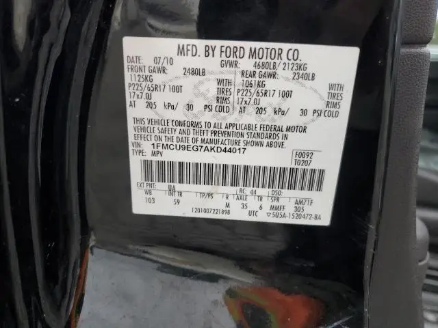 2010 FORD ESCAPE LIMITED  