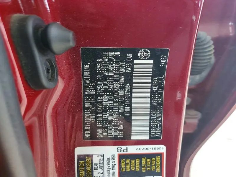 2015 TOYOTA CAMRY XSE  