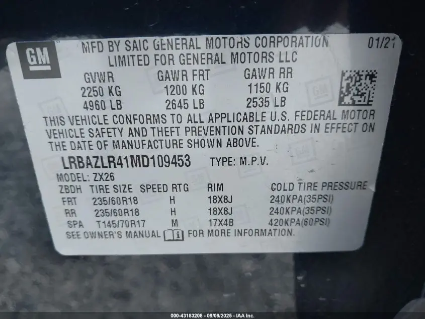 2021 BUICK ENVISION FWD PREFERRED