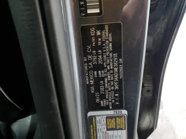 2021 KIA FORTE GT LINE  