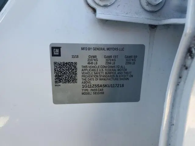 2019 CHEVROLET IMPALA LT  