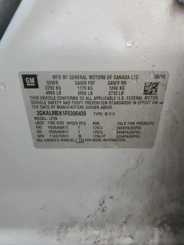 2015 GMC TERRAIN SLE  