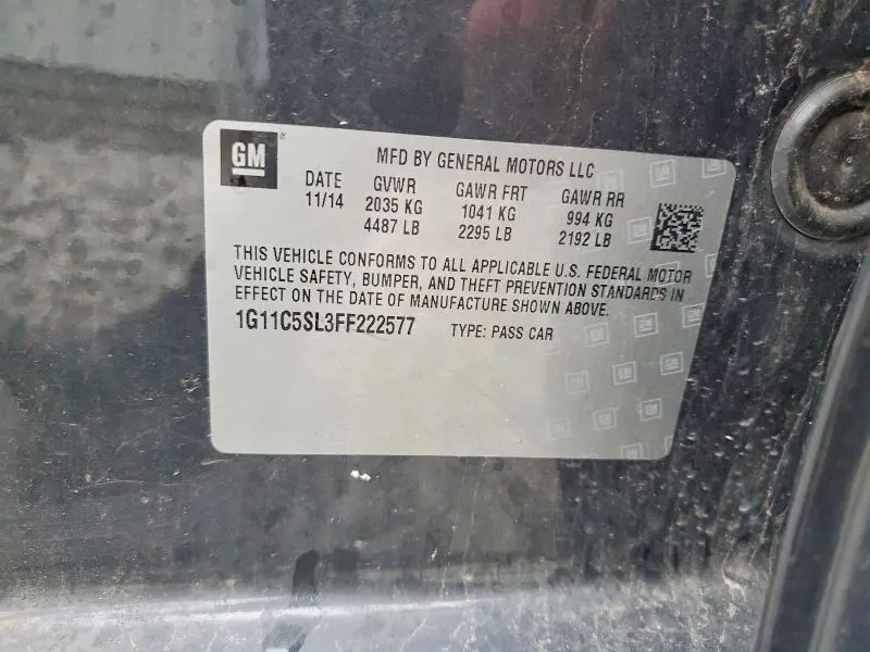 2015 CHEVROLET MALIBU 1LT  