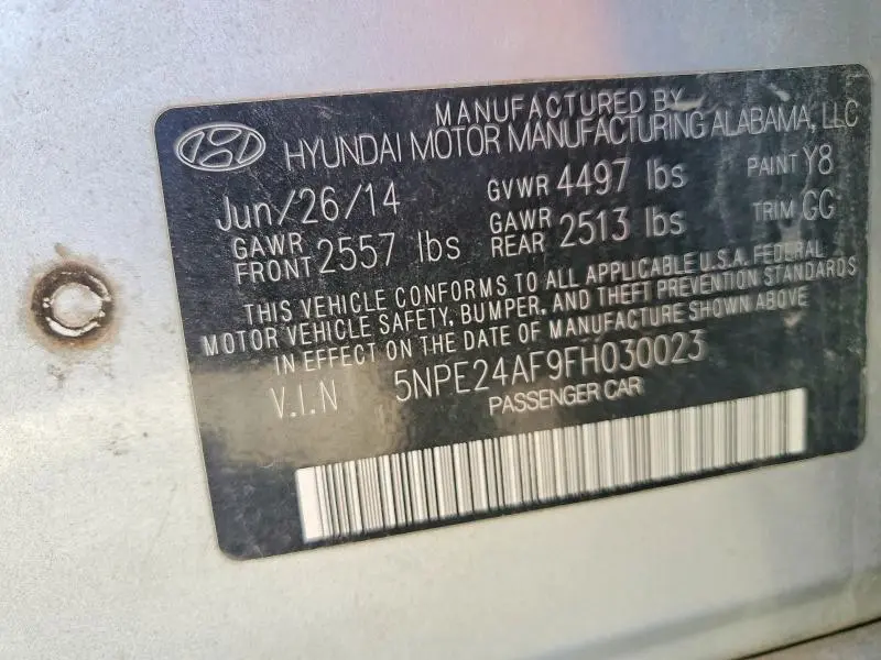 2015 HYUNDAI SONATA SE  