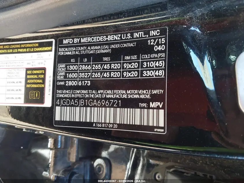 2016 MERCEDES-BENZ GLE 350  