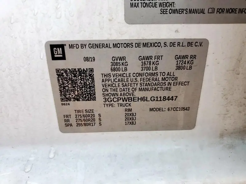 2020 CHEVROLET SILVERADO C1500 CUSTOM  