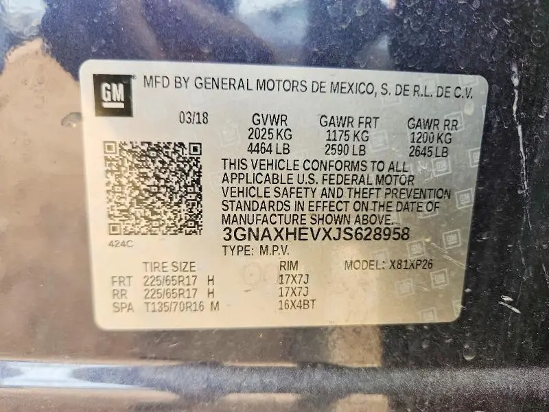 2018 CHEVROLET EQUINOX LS  