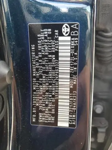 2019 TOYOTA COROLLA L