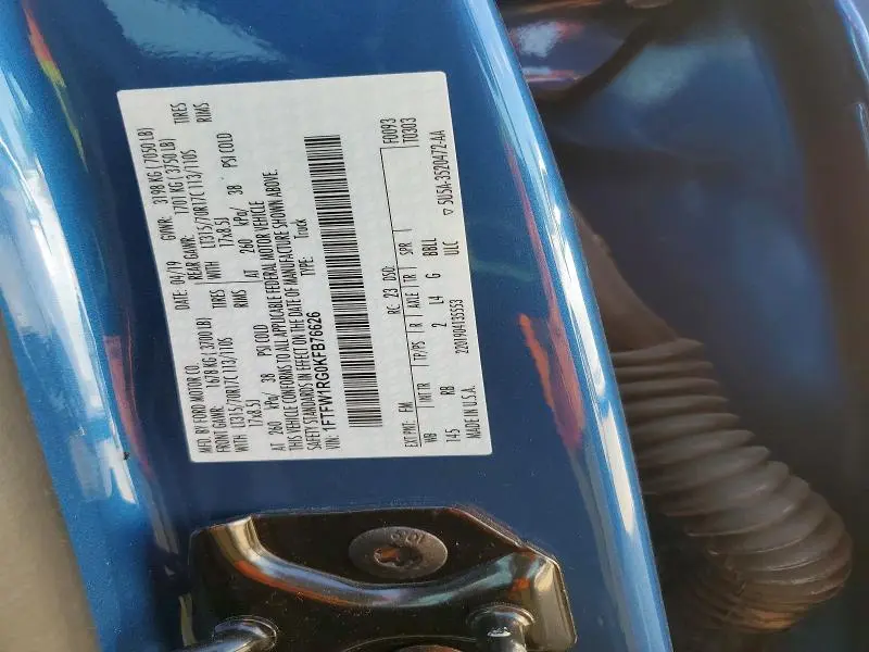 2019 FORD F150 RAPTOR  