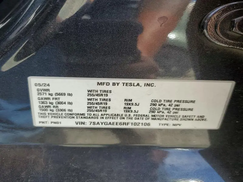 2024 TESLA MODEL Y   