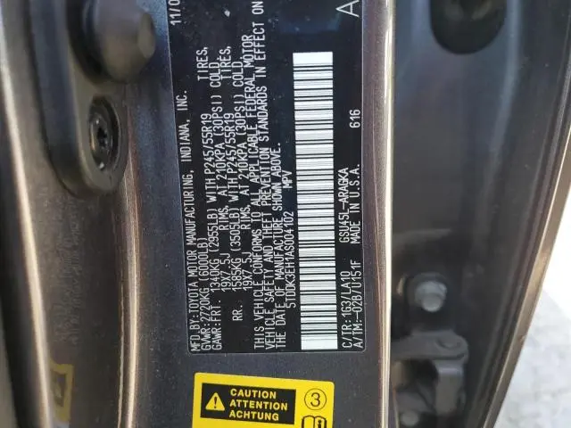 2010 TOYOTA HIGHLANDER LIMITED  