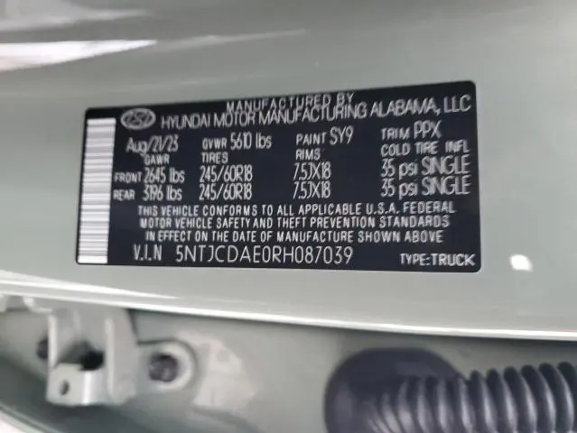 2024 HYUNDAI SANTA CRUZ SEL  