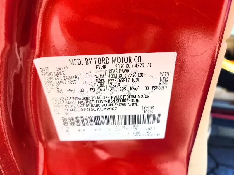 2012 FORD ESCAPE LIMITED  