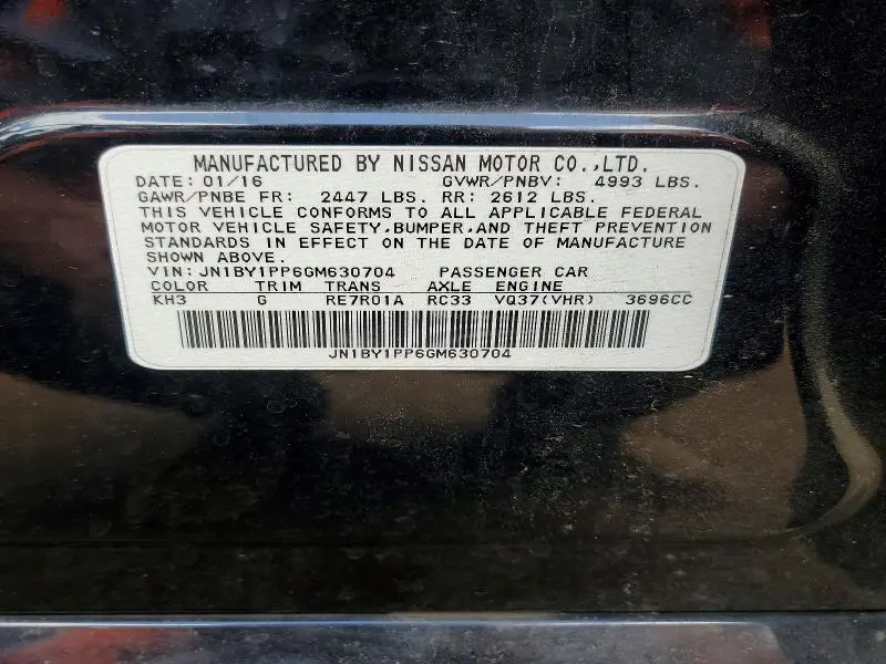 2016 INFINITI Q70L 3.7  