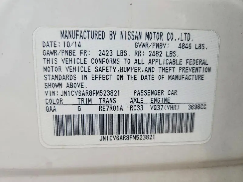 2015 INFINITI Q40 BASE  