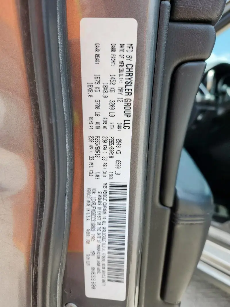 2012 JEEP GRAND CHEROKEE LAREDO  