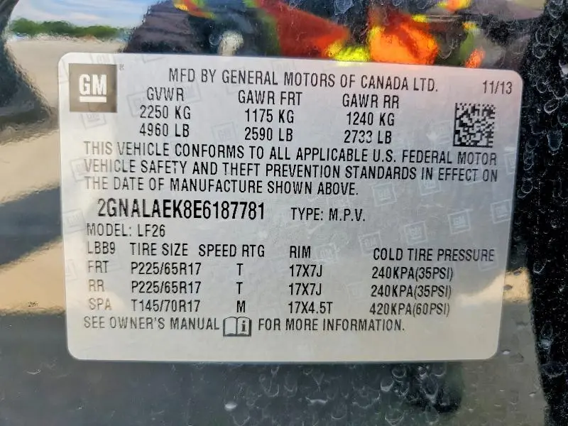 2014 CHEVROLET EQUINOX LS  