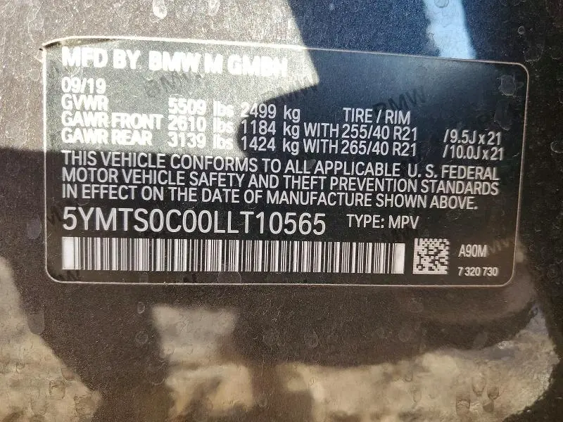 2020 BMW X3 M COMPETITION  