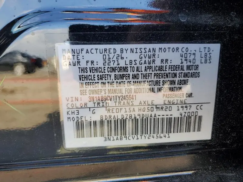 2026 NISSAN SENTRA SV  