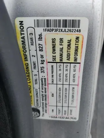 2018 FORD FOCUS SE  
