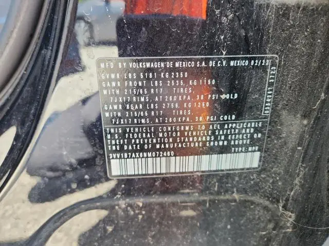 2022 VOLKSWAGEN TIGUAN S  