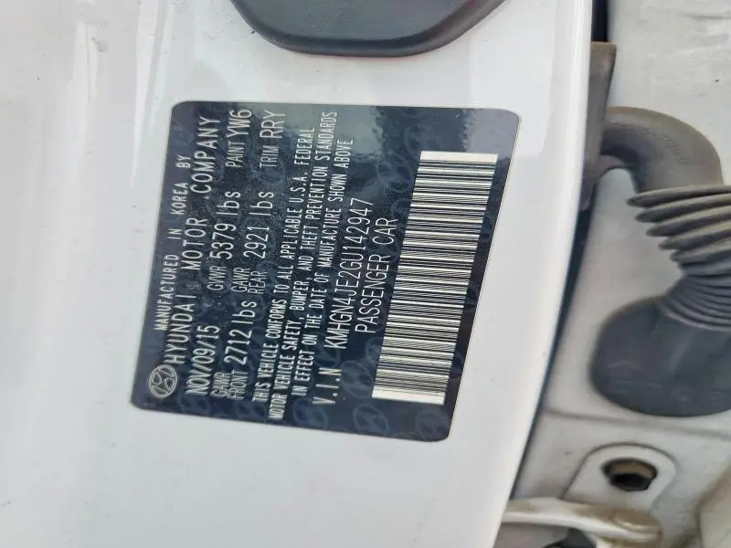 2016 HYUNDAI GENESIS 3.8L  
