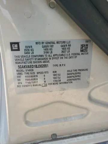 2011 BUICK ENCLAVE CX