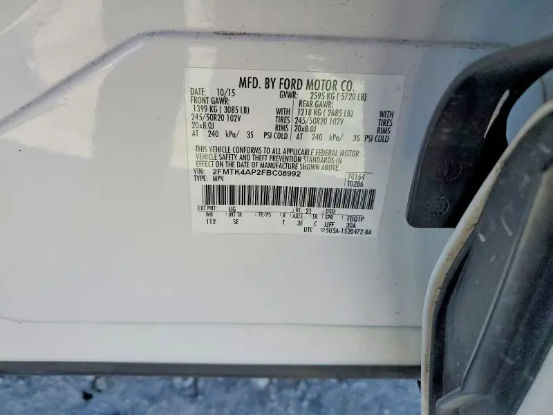 2015 FORD EDGE SPORT  