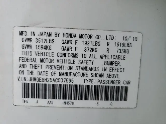 2010 HONDA FIT